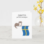 Verjaardag Kaart – Grattis på födelsedagen (Gele Bloem)