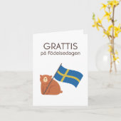 Verjaardag Kaart – Grattis på födelsedagen (Gele Bloem)