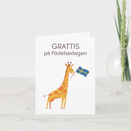 Verjaardag Kaart – Grattis på födelsedagen (Voorkant)