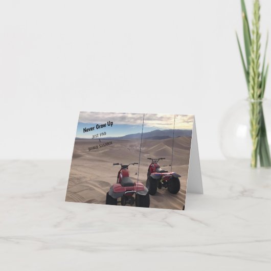 Verjaardag Kaart groeien nooit op duinen (Voorkant)