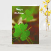 Verjaardag Kaart Groene Klaver Foto (Gele Bloem)