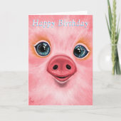 Verjaardag Kaart Happy Baby Piggy - Smile (Voorkant)