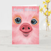 Verjaardag Kaart Happy Baby Piggy - Smile (Gele Bloem)