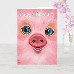 Verjaardag Kaart Happy Baby Piggy - Smile