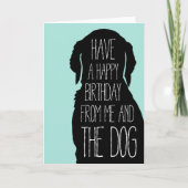 Verjaardag Kaart Happy Birthday van mij en de hond (Voorkant)