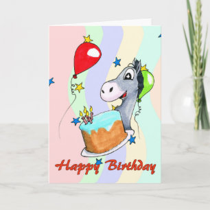 Verjaardag Kaart - Happy Donkey