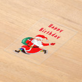 Verjaardag Kaart Happy Santa met Cadeaus Acryl Uitnodigingen (Laagn)