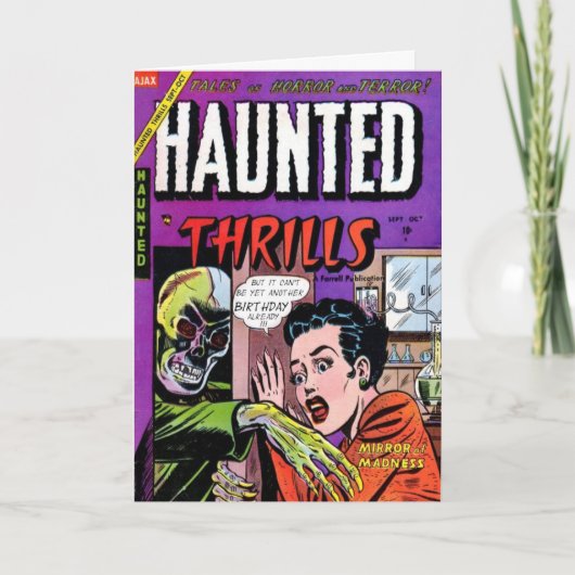 Verjaardag Kaart "Haunted Thrills" (Voorkant)