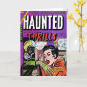 Verjaardag Kaart "Haunted Thrills" (Gele Bloem)