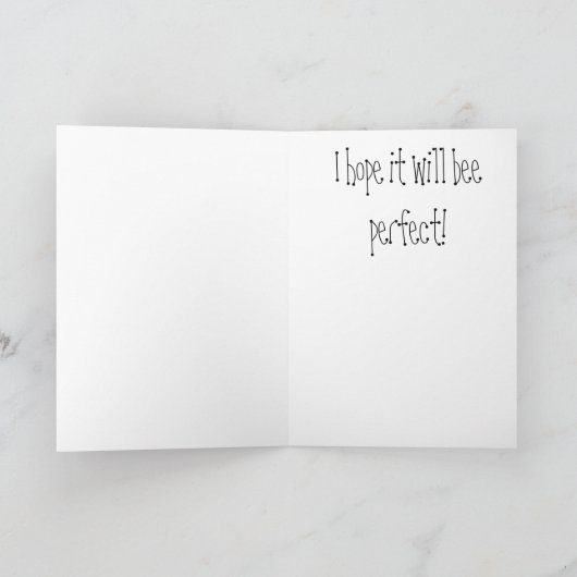 Verjaardag Kaart, hommel bij en rode hibiscus Kaart (Binnen)