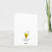 Verjaardag Kaart Ice Cream Cone Cat Pink (Achterkant)