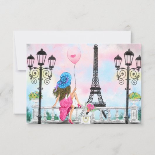 Verjaardag Kaart in de Eiffeltoren (Achterkant)
