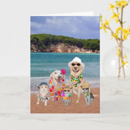  Verjaardag Kaart in Hawaiian (Gele Bloem)