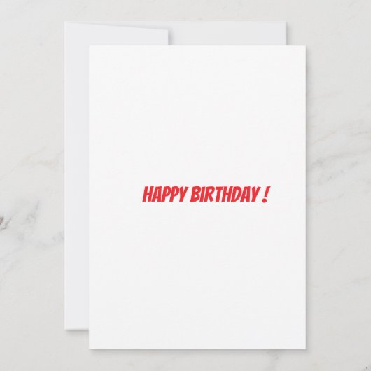 Verjaardag Kaart Kaart ! (Achterkant)