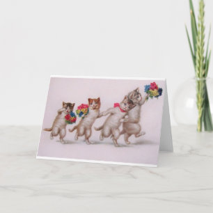 Verjaardag Kaart - Kittens met bloemen