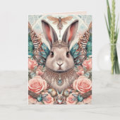 Verjaardag Kaart Konijn Engel Prinses (Voorkant)