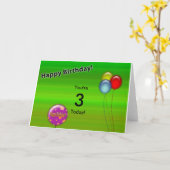 Verjaardag Kaart (leeftijd bewerkbaar) (Gele Bloem)