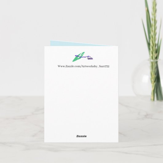 Verjaardag Kaart: Liefde van de Humming Bird's Kaart (Achterkant)