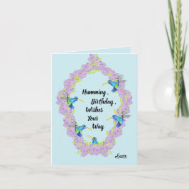 Verjaardag Kaart: Liefde van de Humming Bird's Kaart