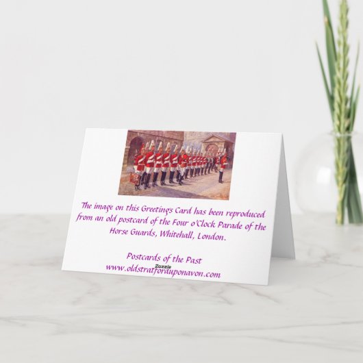 Verjaardag Kaart - Londen, Whitehall (Achterkant)