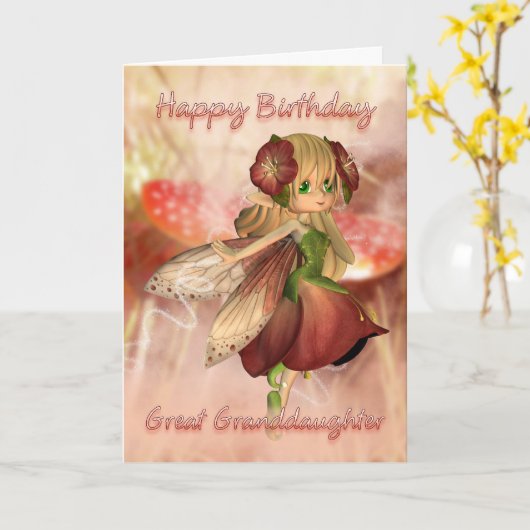 Verjaardag Kaart met aardbei (Gele Bloem)