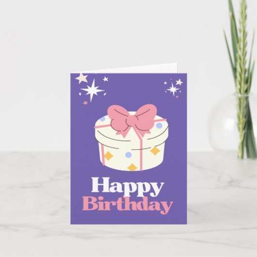 Verjaardag Kaart met ballonnen en kaarsen (Voorkant)