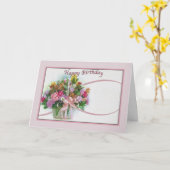 Verjaardag Kaart met bloemenboeket (Gele Bloem)