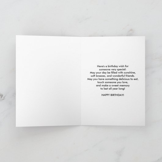 Verjaardag Kaart met Blue Parakeet (Binnen)