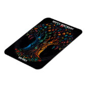 Verjaardag Kaart met Boom in full colour Invitatio Magneet (Linkerzijde)