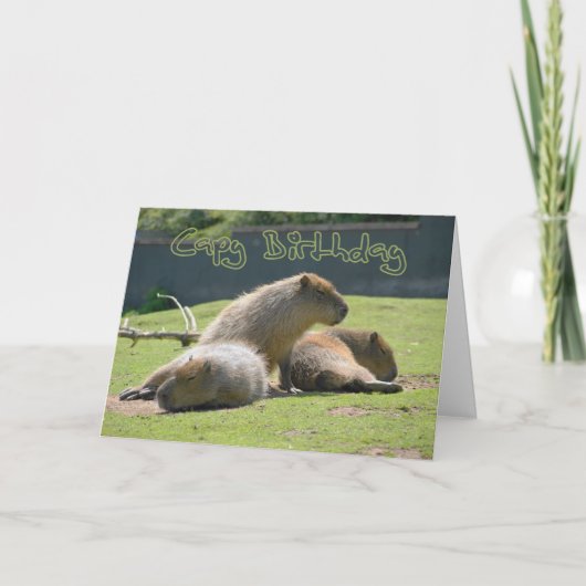 Verjaardag Kaart met Capybara (Voorkant)