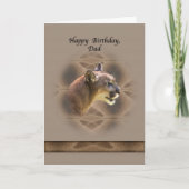 Verjaardag Kaart met Cougar (Voorkant)