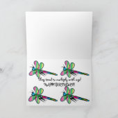 Verjaardag Kaart met Dragonfly (Binnen)