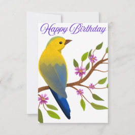 Verjaardag Kaart met een kleurrijke vogel