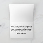 Verjaardag Kaart met een vrouw Kardinaal (Binnen)