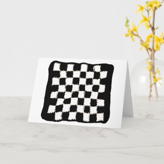 Verjaardag Kaart met geruite woordspeling en gehaa (Gele Bloem)