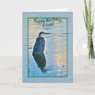 Verjaardag Kaart met Great Blue Heron