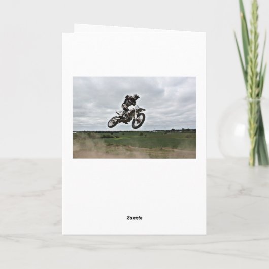 Verjaardag Kaart: Met Guy het doen van Bike Trick Kaart (Achterkant)