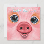 Verjaardag Kaart met Happy Baby Pig - Smile (Voorkant)