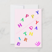 Verjaardag Kaart met Happy Woman - Funny (Achterkant)