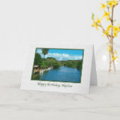 Verjaardag Kaart met Hawaiian River (Gele Bloem)