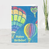 Verjaardag Kaart met heteluchtballonnen (Voorkant)