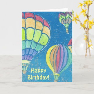 Verjaardag Kaart met heteluchtballonnen