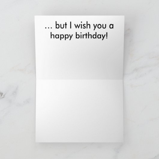 Verjaardag Kaart met kat: je ziet er niet zo oud u (Binnen)