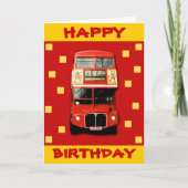 Verjaardag Kaart met London Bus (Voorkant)