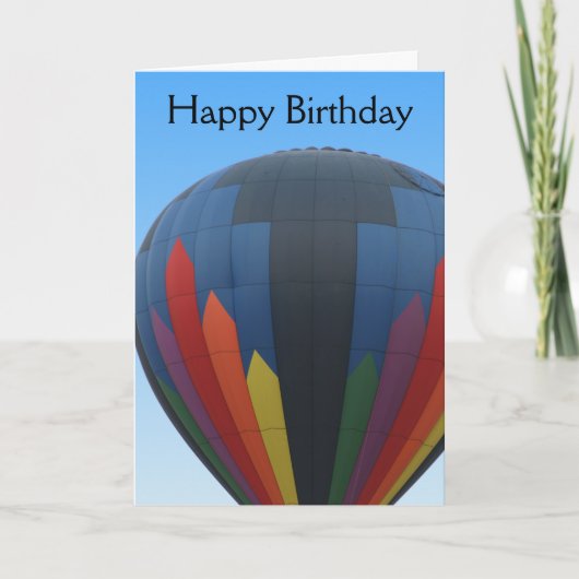 Verjaardag Kaart met luchtballon (Voorkant)