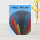 Verjaardag Kaart met luchtballon (Gele Bloem)