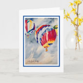 Verjaardag Kaart met luchtballon (Gele Bloem)