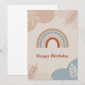Verjaardag Kaart met regenboog (Voorkant / Achterkant)