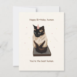 Verjaardag Kaart met Siamese kat