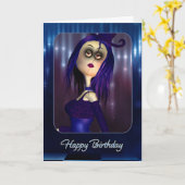 Verjaardag Kaart - Moonies Schattige Rag Doll Goth (Gele Bloem)